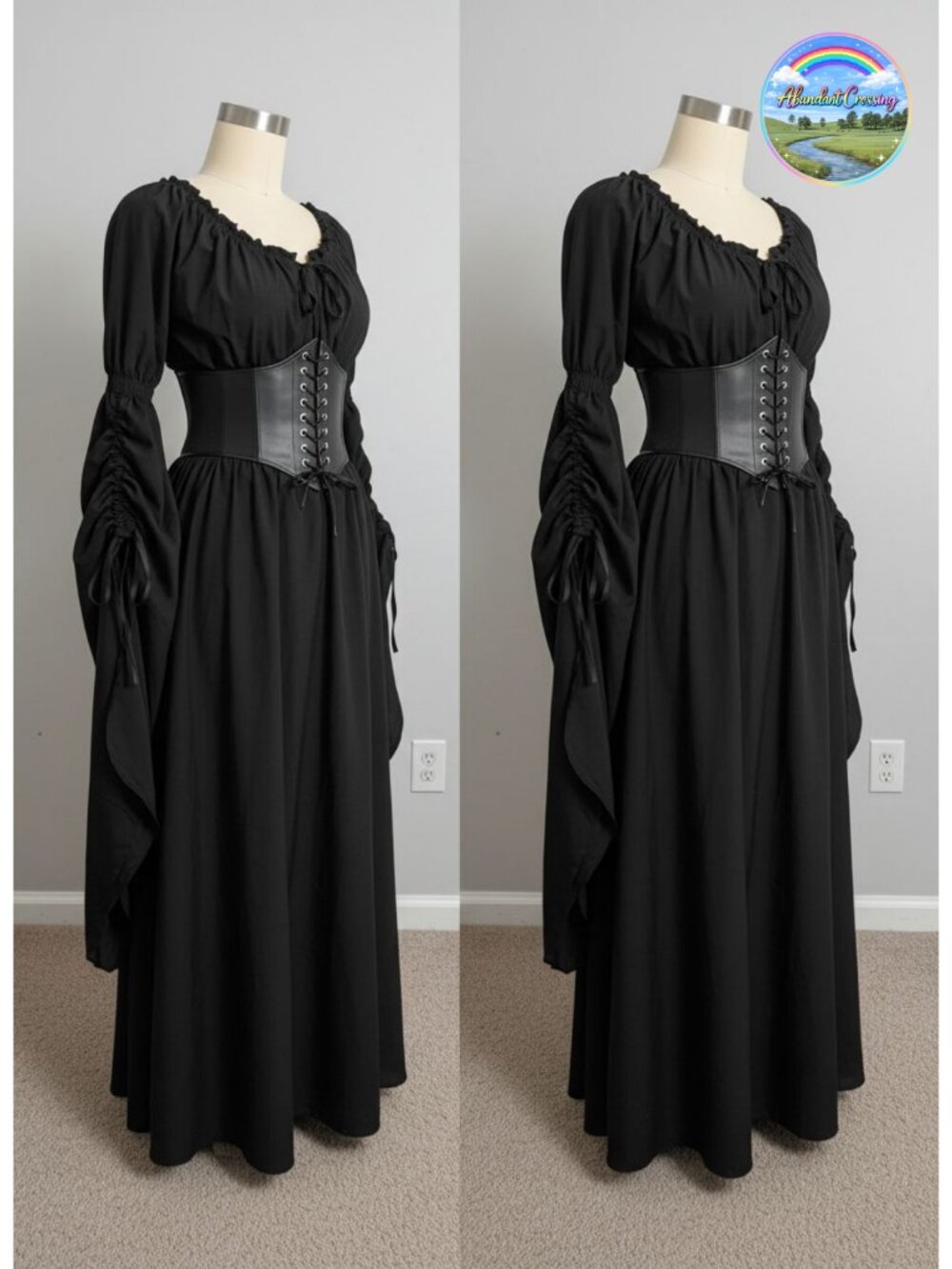 Renaissance Witch Dress Peasant Gothic Medieval Costume